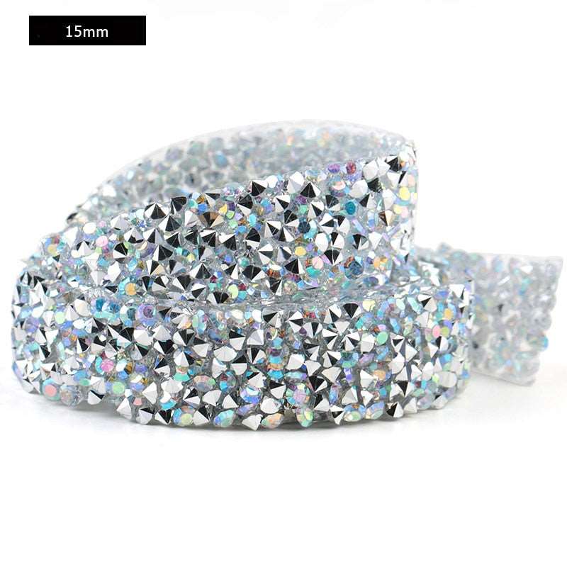 1 Yard Sewing Trim Crystal Motif Strass Hot Fix Rhinestone Tape